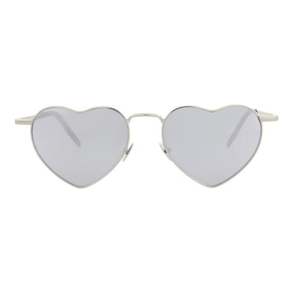 Saint Laurent Unisex Cat Eye Silver Silver Silver Fashion Designer Eyewear - Picture 2 of 5